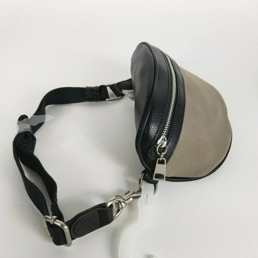 Time and‎ Tru Josephine Fanny Pack Waist Pouch Grey and Black Adjustable New